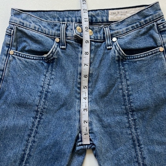 Rag & Bone Iver Slim High Rise Cropped Boot Cut Jeans - Picture 10 of 11